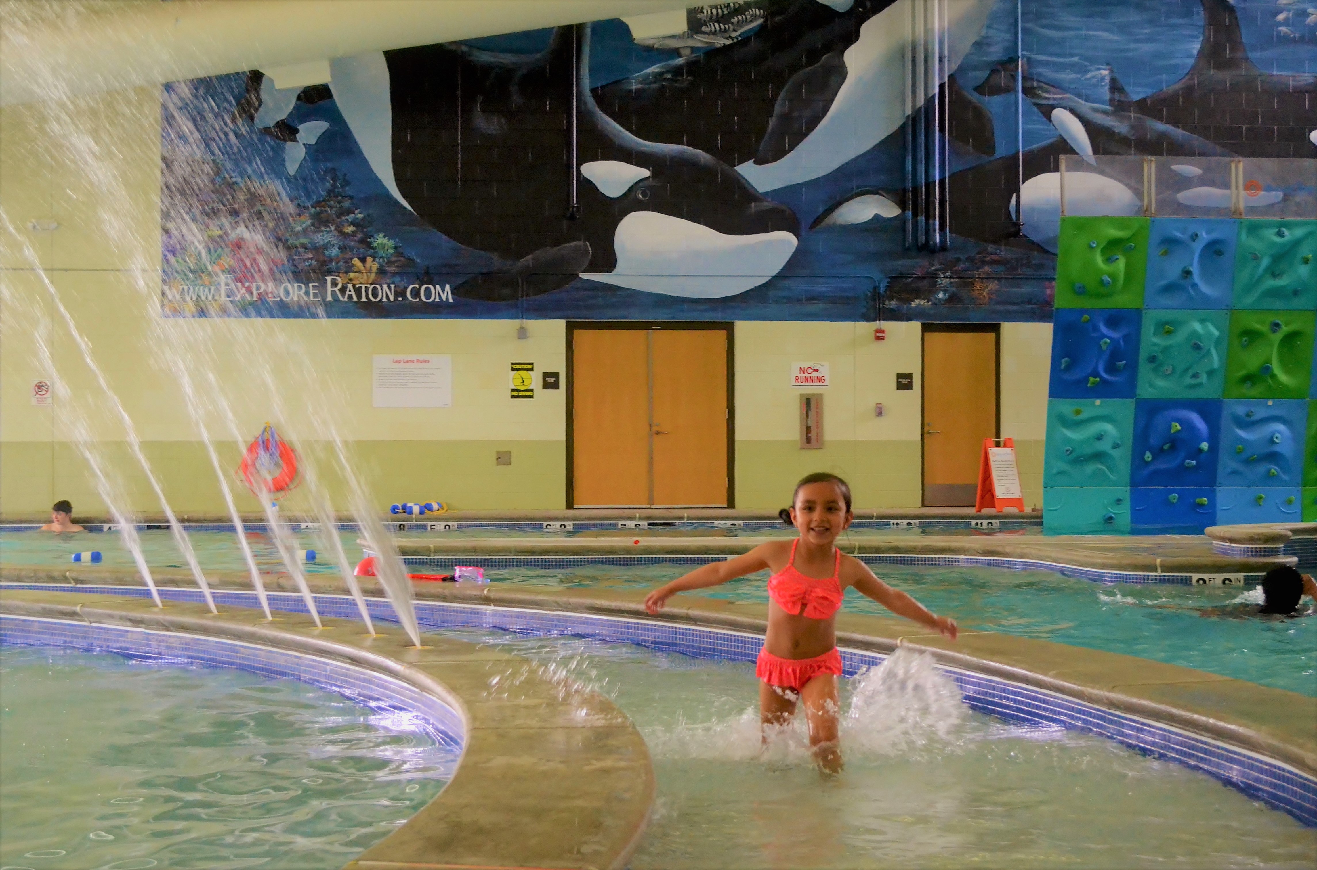 Child in water at Raton Regional Aquatic Center