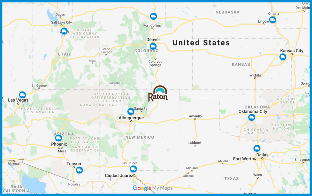 Market Location Raton, NM Map